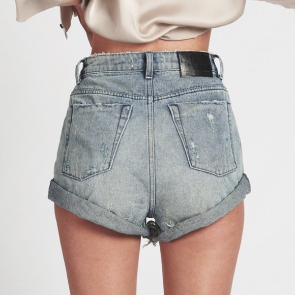 One Teaspoon high waisted bandits denim shorts size 28 new - Picture 3 of 3